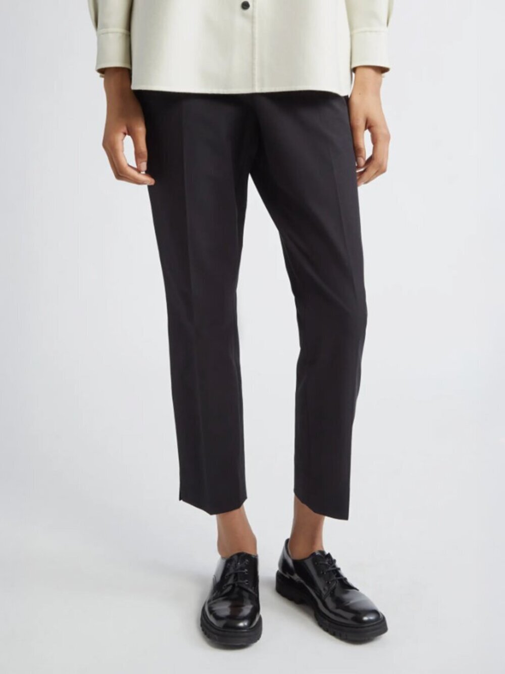 Lafayette 148 NY Stanton Slim Leg Ankle Pants in Black Size 12